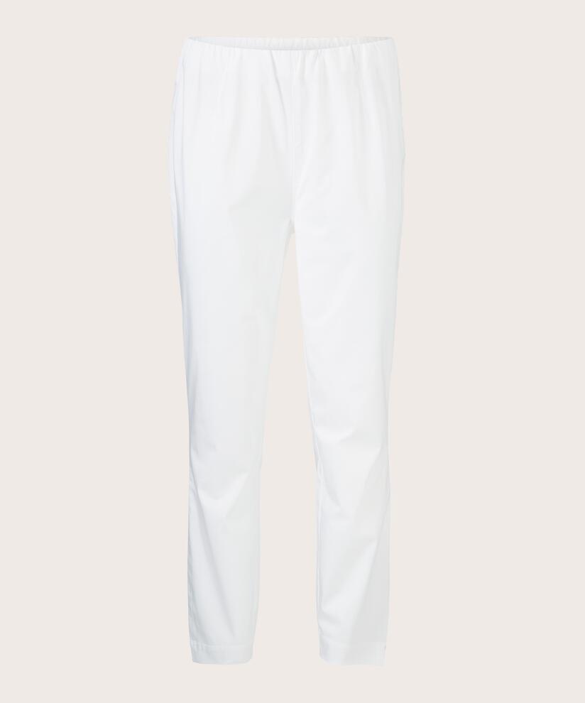POPPY CROPPED HOSE, White