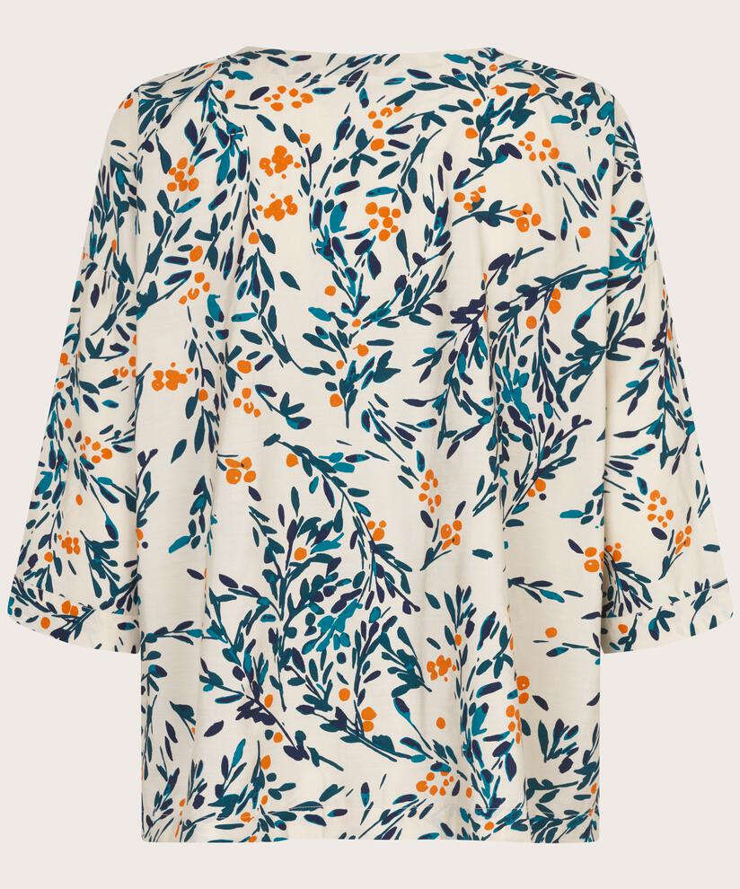 Viskosebluse Mit 3/4 Ärmeln, Russ Orange