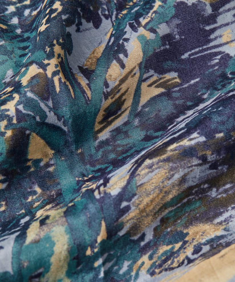 Viskosekleid mit V-Ausschnitt und Dreiviertelärmeln, Teal