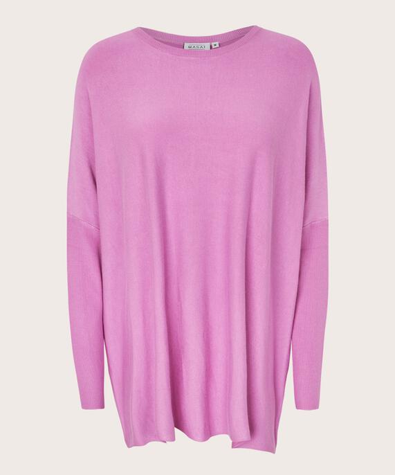 Oversize-pullover Mit Schmalen Ärmeln, Opera Mauve