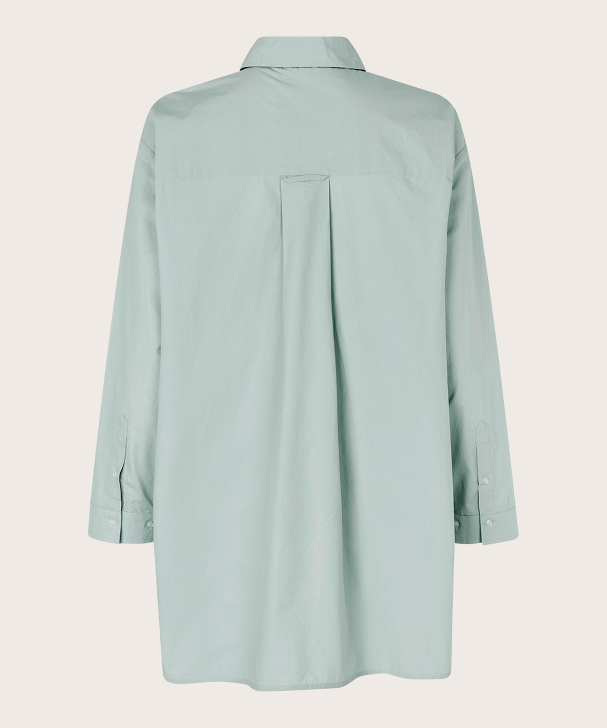 Baumwollhemdbluse Mit Abgerundeten Kanten Und Längerem Rücken, Ether