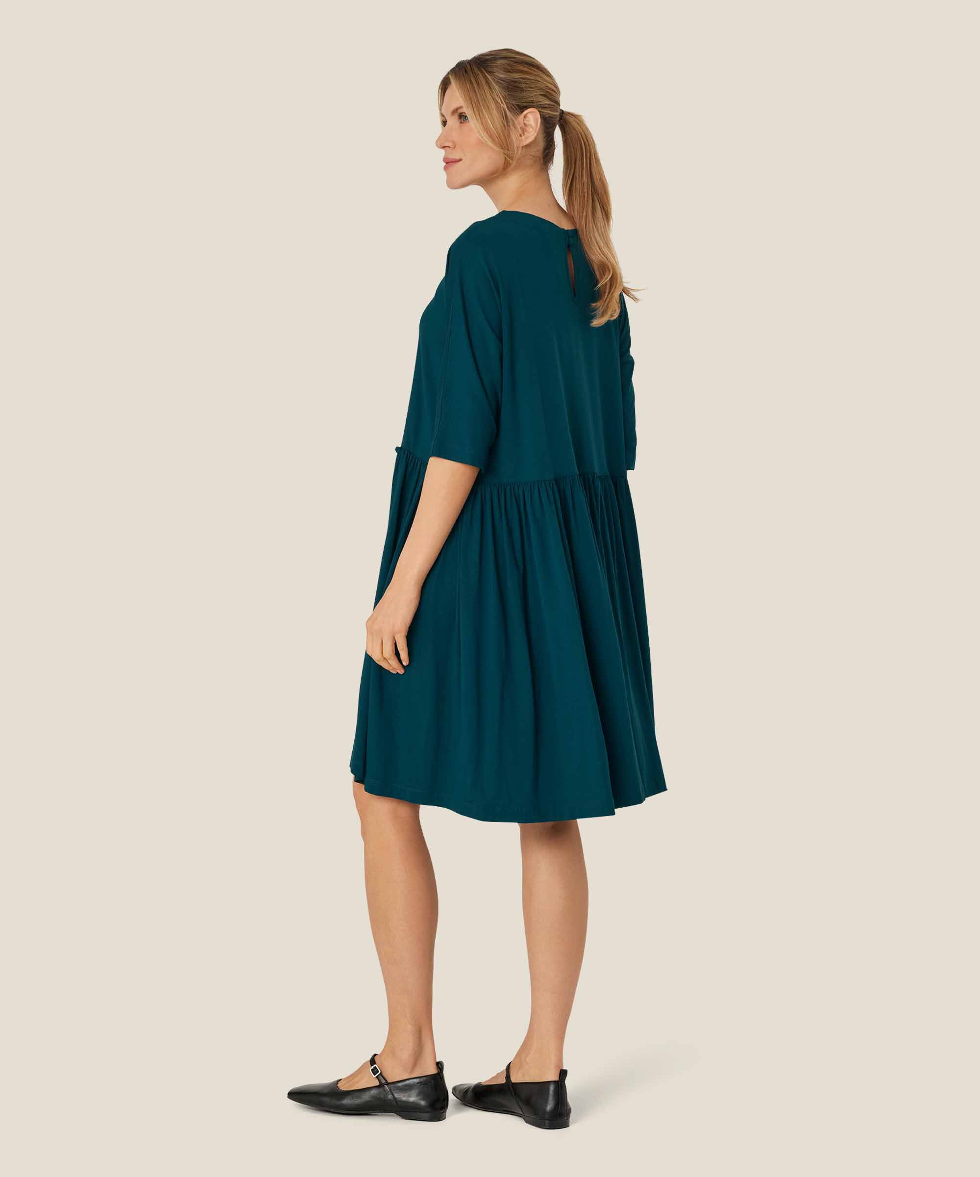Jerseykleid mit Knopfdetail vorne, Reflect Pond