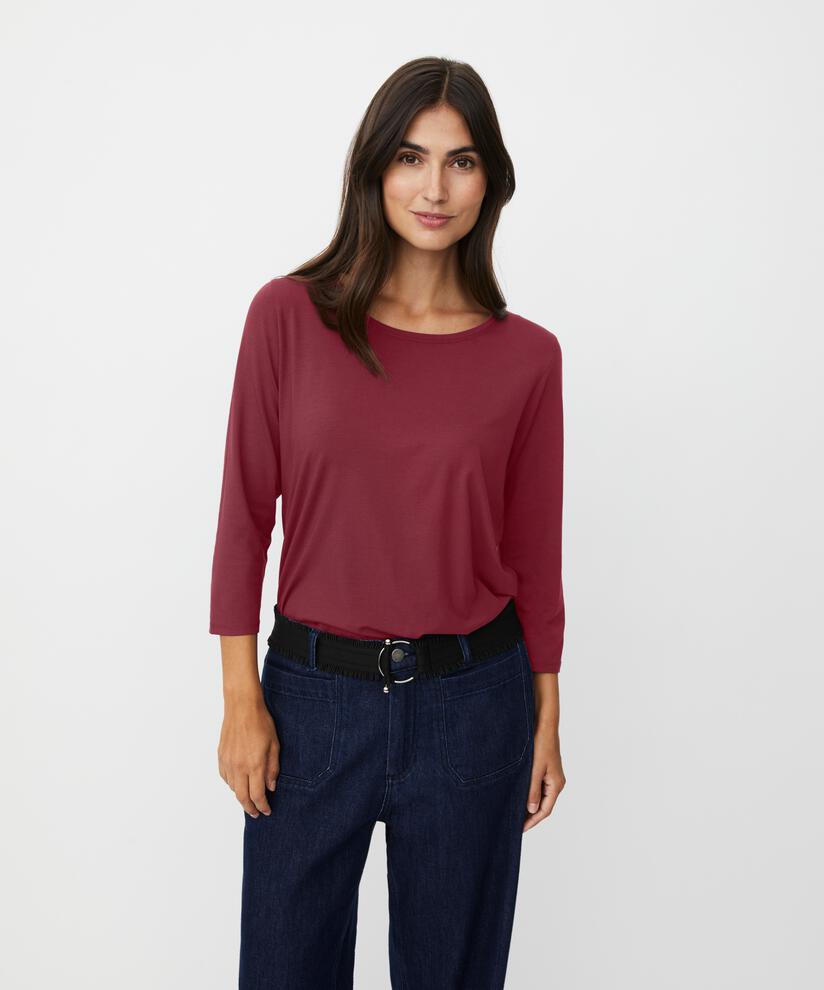 Shirt Mit Rundem Hals, Tawny Port