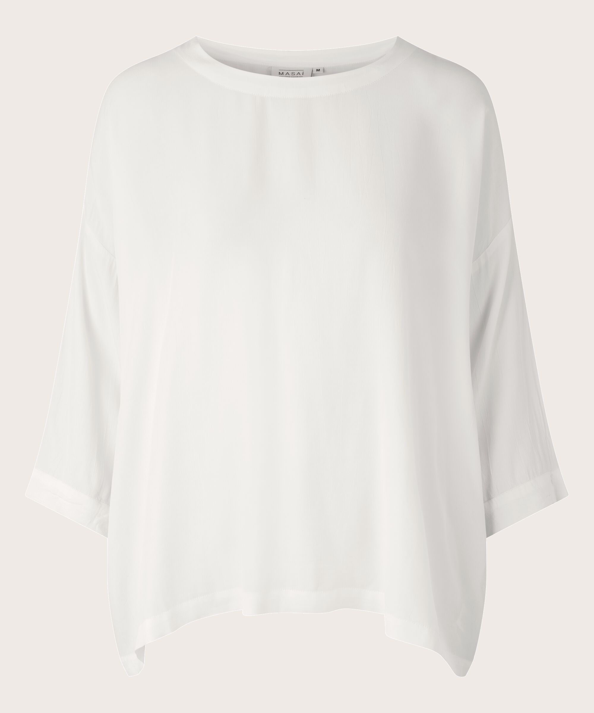 Viskosebluse Mit 3/4 Ärmeln, Cream