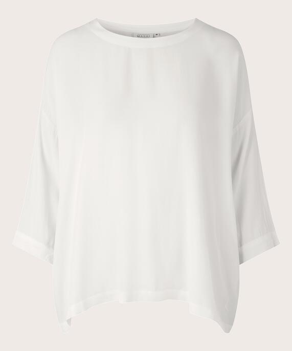 Viskosebluse Mit 3/4 Ärmeln, Cream