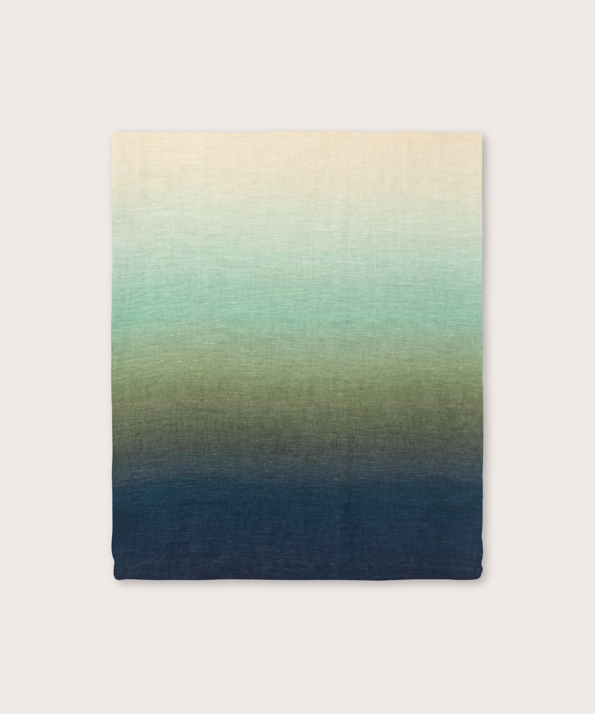 gemusterter Schal aus Leinenmischung, P. Turquoise