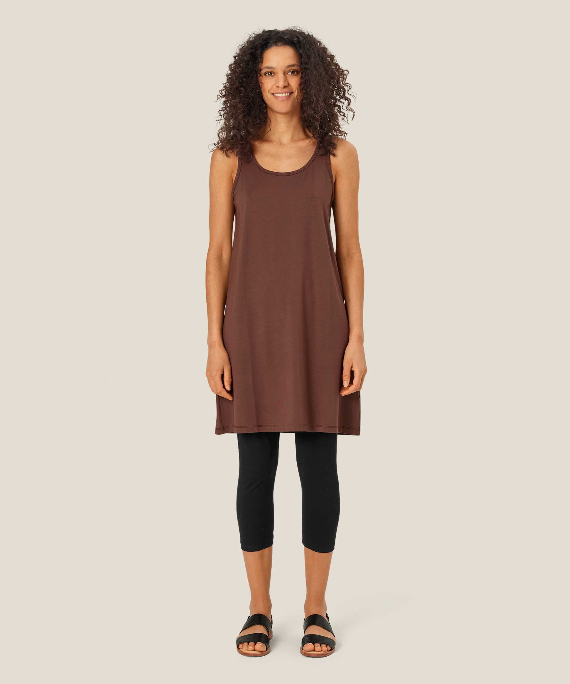 Unterkleid aus Jersey mit Rundhalsausschnitt, Chestnut
