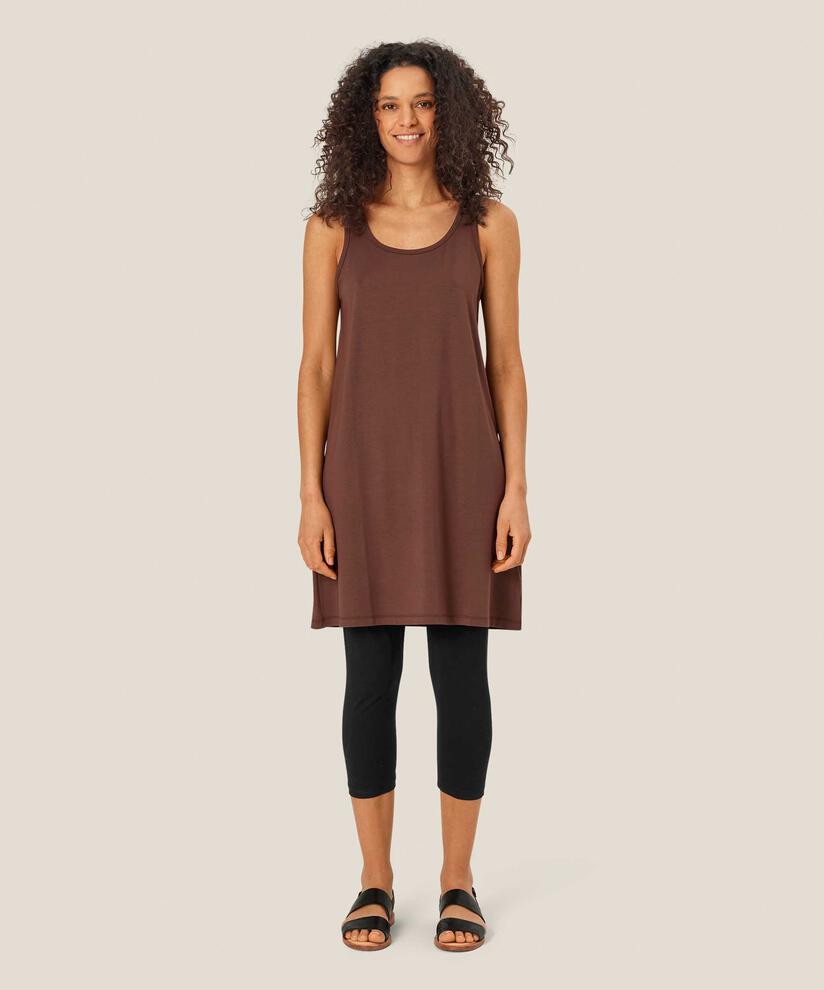 Unterkleid aus Jersey mit Rundhalsausschnitt, Chestnut