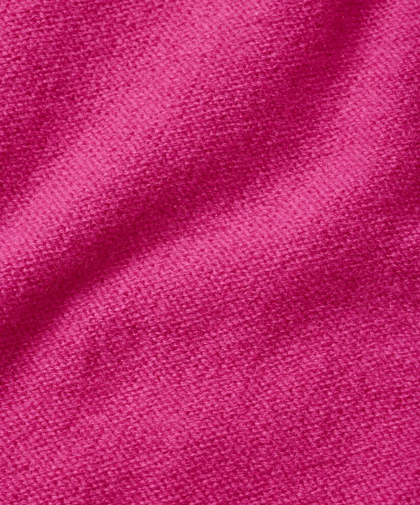 Pullover aus Wolle mit Bindebändern am Hals, Fuchsia Red