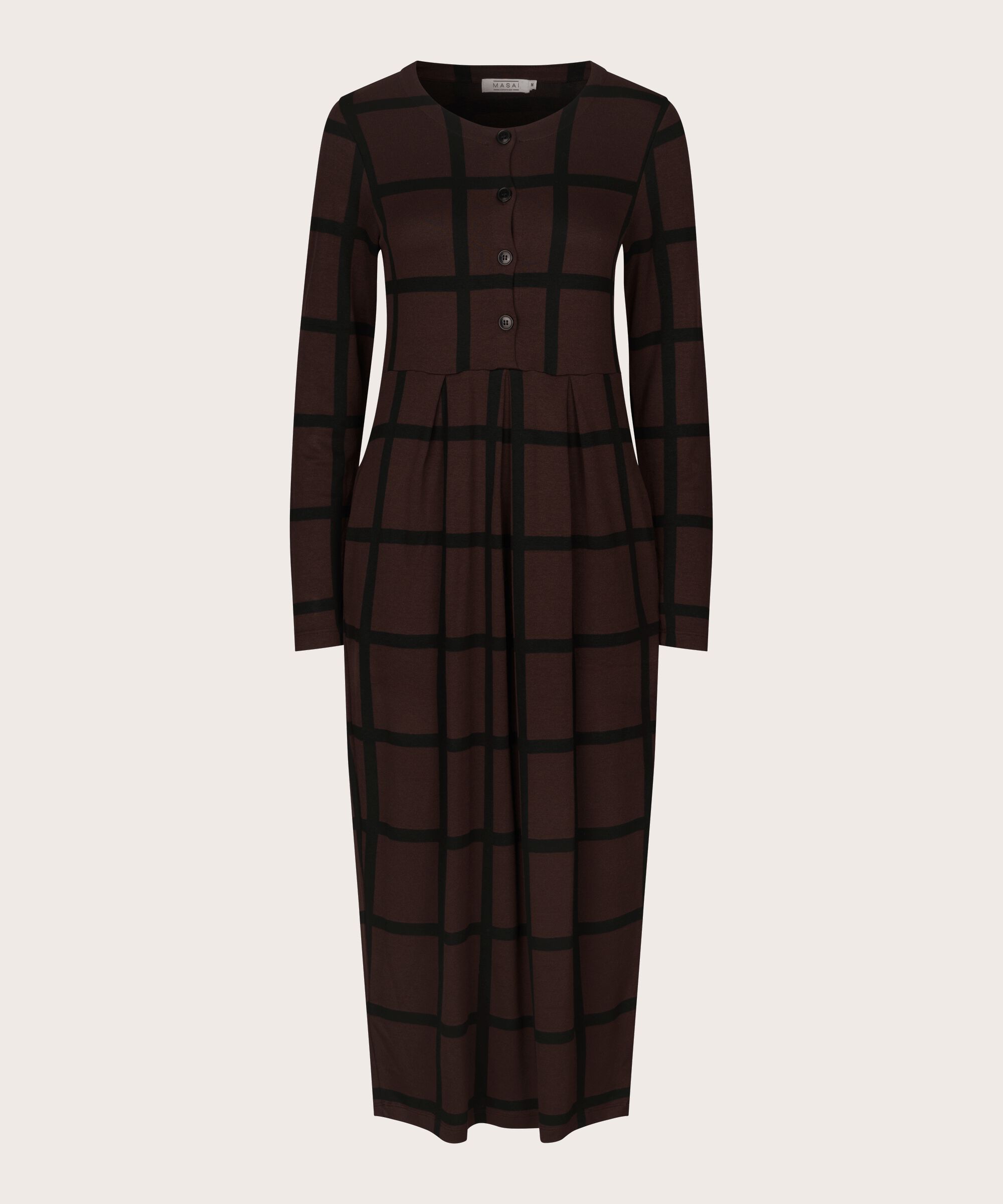 Nilana JERSEY Kleid, Coffee Bean