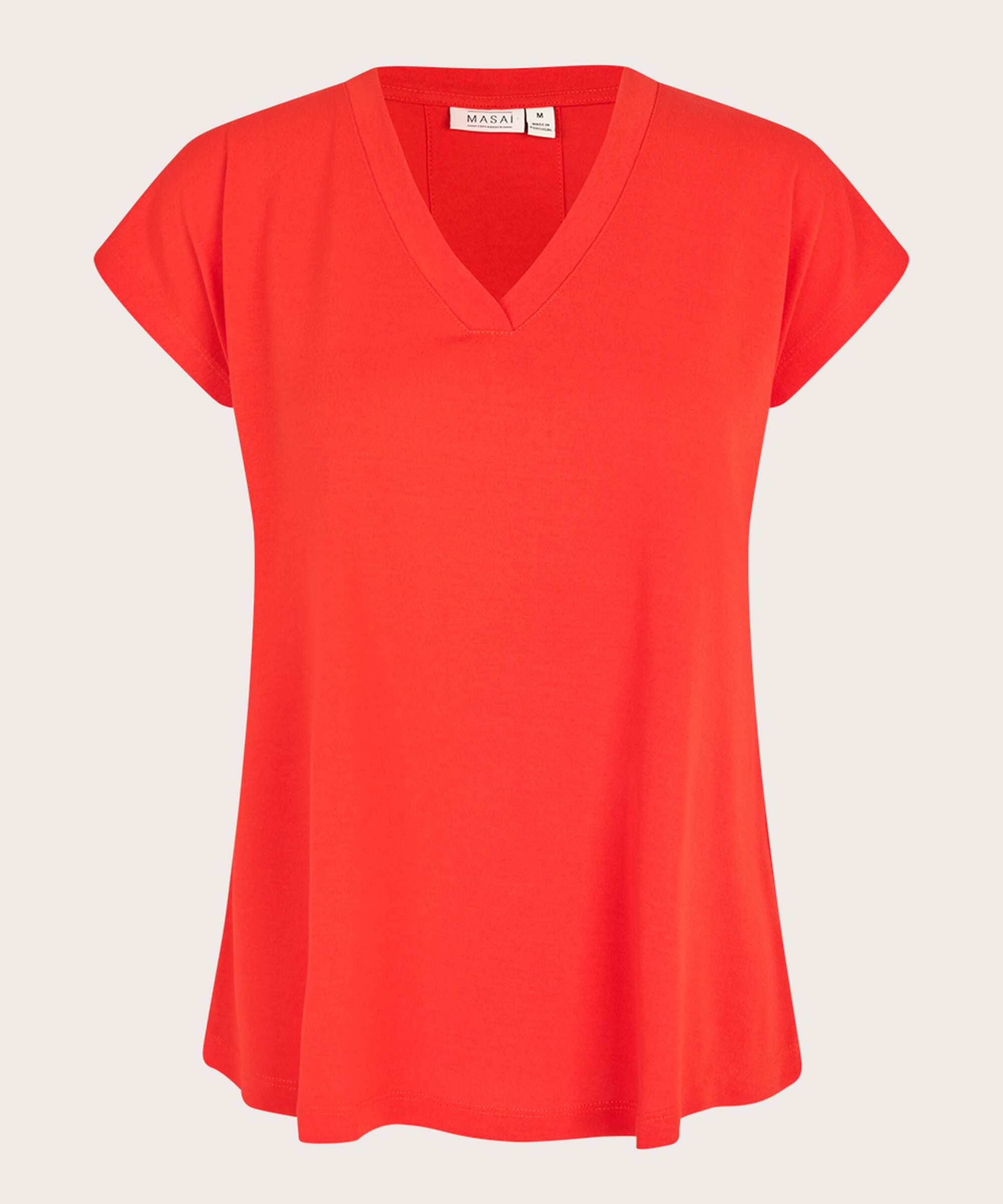 T-shirt Mit V-ausschnitt, Poinciana
