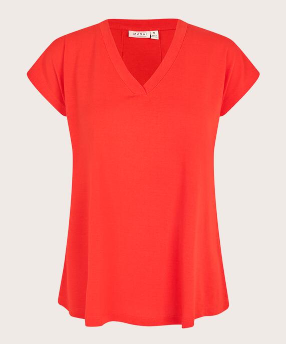 T-shirt Mit V-ausschnitt, Poinciana