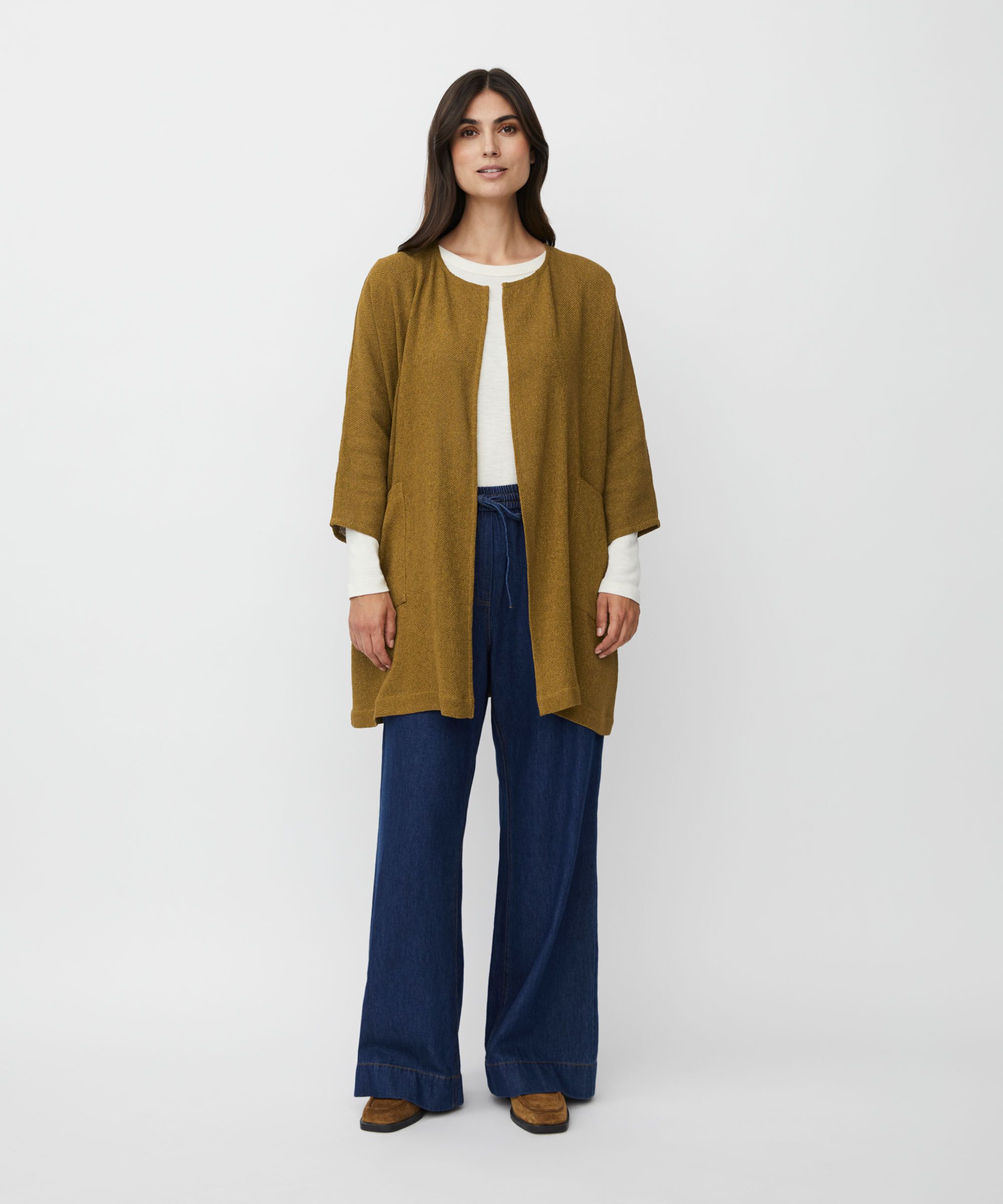 Lange Jacke Aus Bouclé, Breen