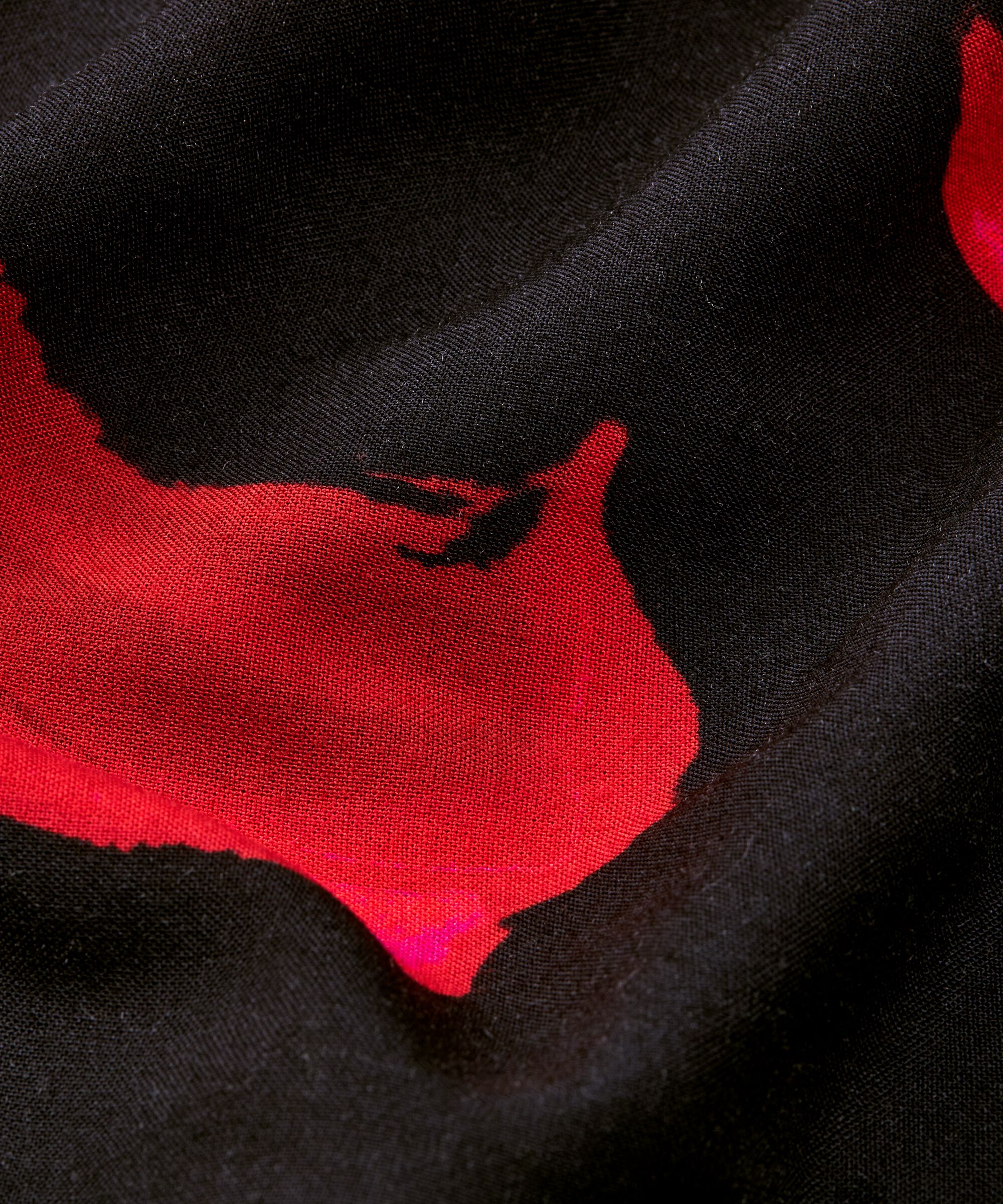 Viskosebluse Mit 3/4 Ärmeln, Haute Red