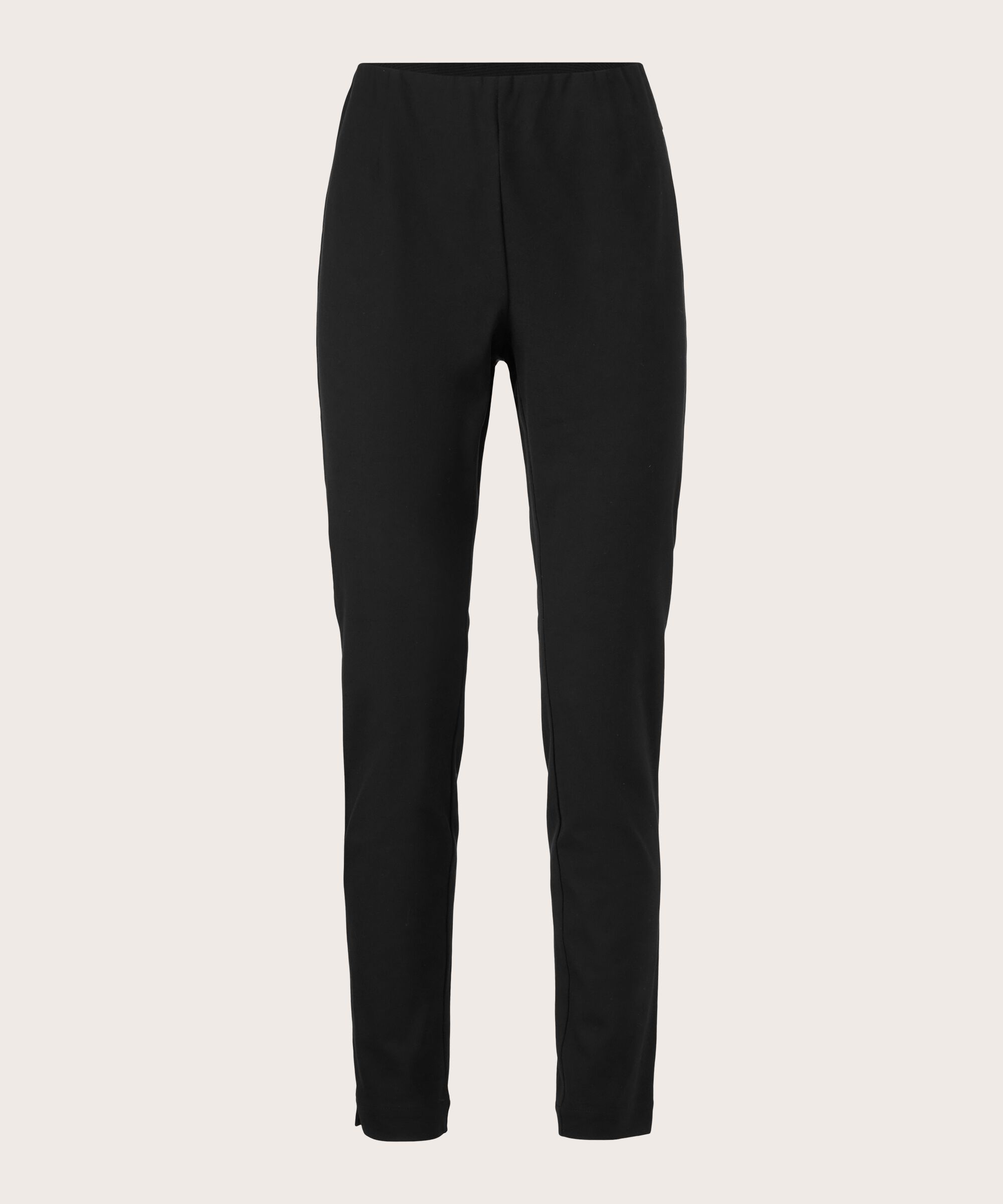 Eng anliegende Hose aus Baumwollstretch, Black