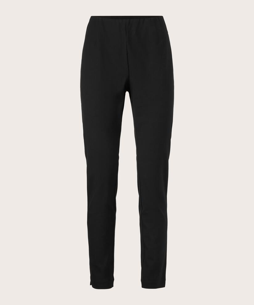 Eng anliegende Hose aus Baumwollstretch, Black