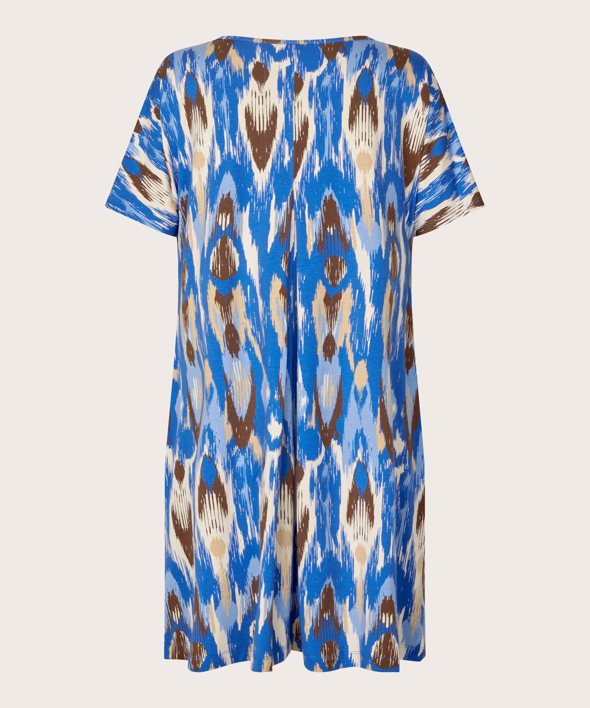 Bedruckte Jersey-tunika Mit Eingrifftaschen, Nebulas Blue