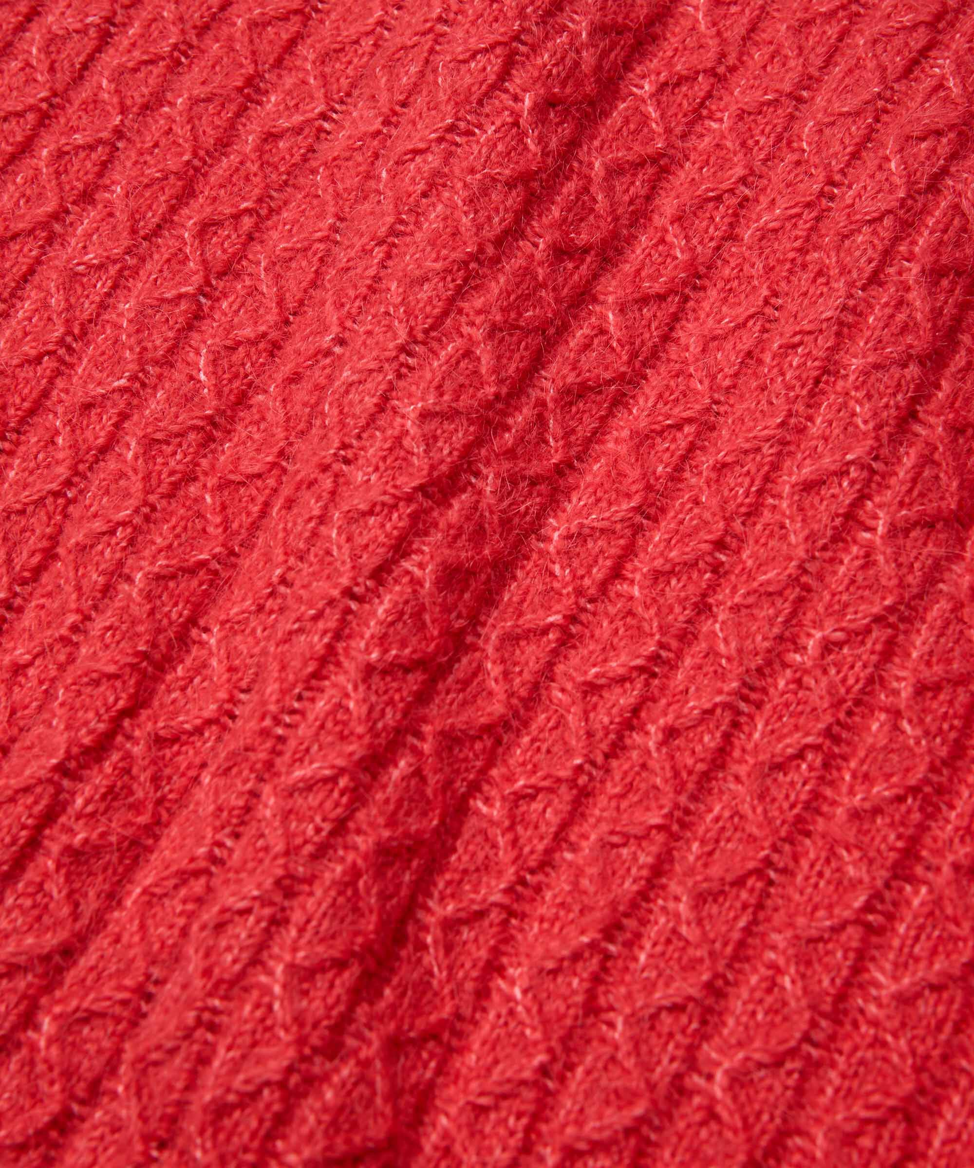 Strickpullover mit dezenter Struktur, Poinsettia