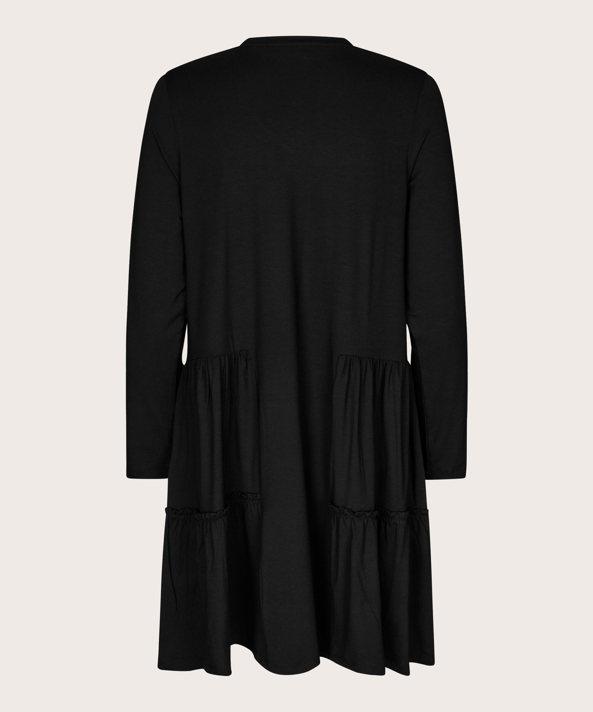 Jersey-Tunika mit zweiteiligem Rock, Black