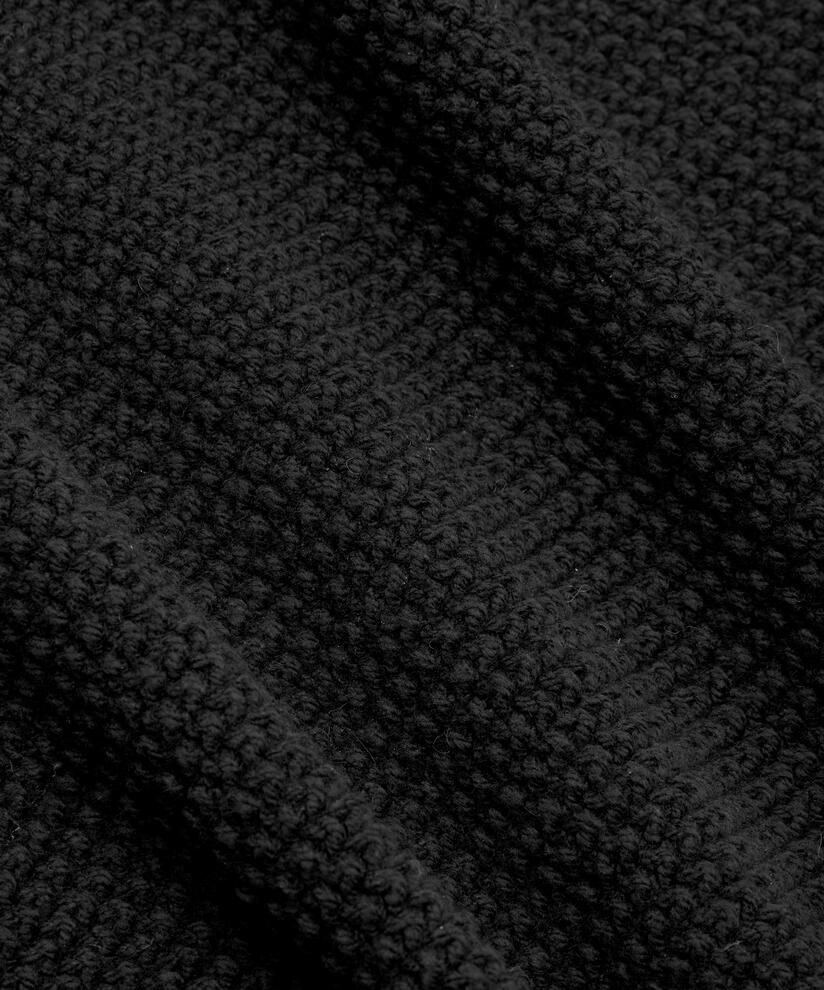 Baumwoll-Cardigan mit 1/2 Ärmeln, Black