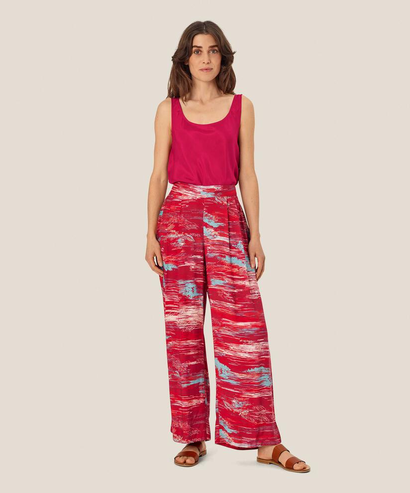 Top aus leicht glänzender Viskose, Persian Red