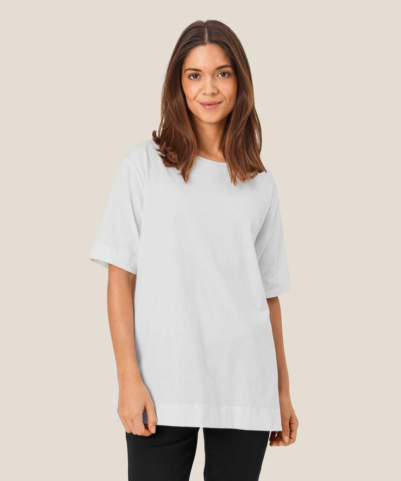 T-shirt Aus Baumwolle Mit Rundhalsausschnitt, White
