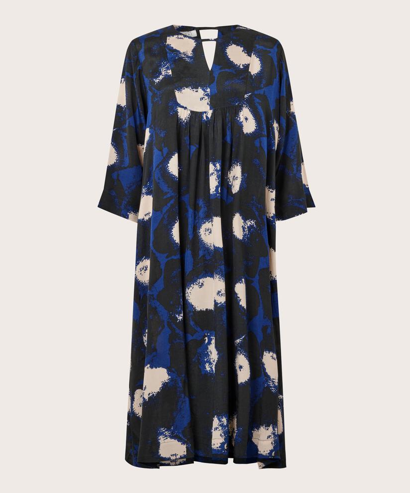 VISKOSEKLEID MIT DREVIERTELÄRMELN, Maritime Blue