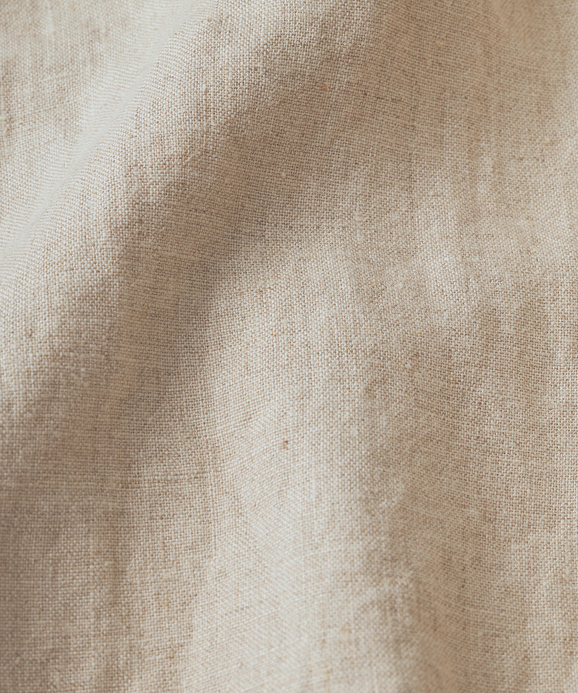 Weite Leinenhose mit elastischem Bund, Natural