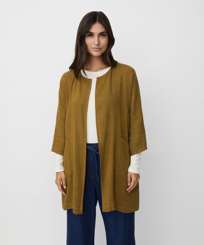 Lange Jacke Aus Bouclé, Breen