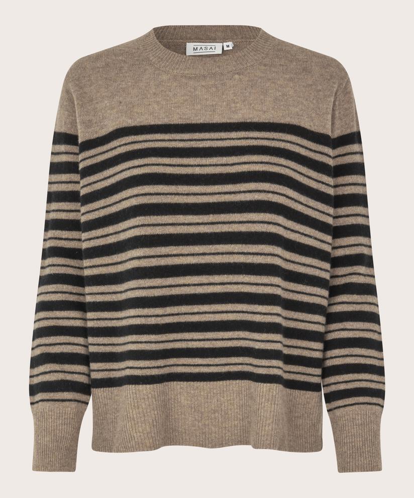 Strickpullover mit Kaschmir-Touch, Black/dijon