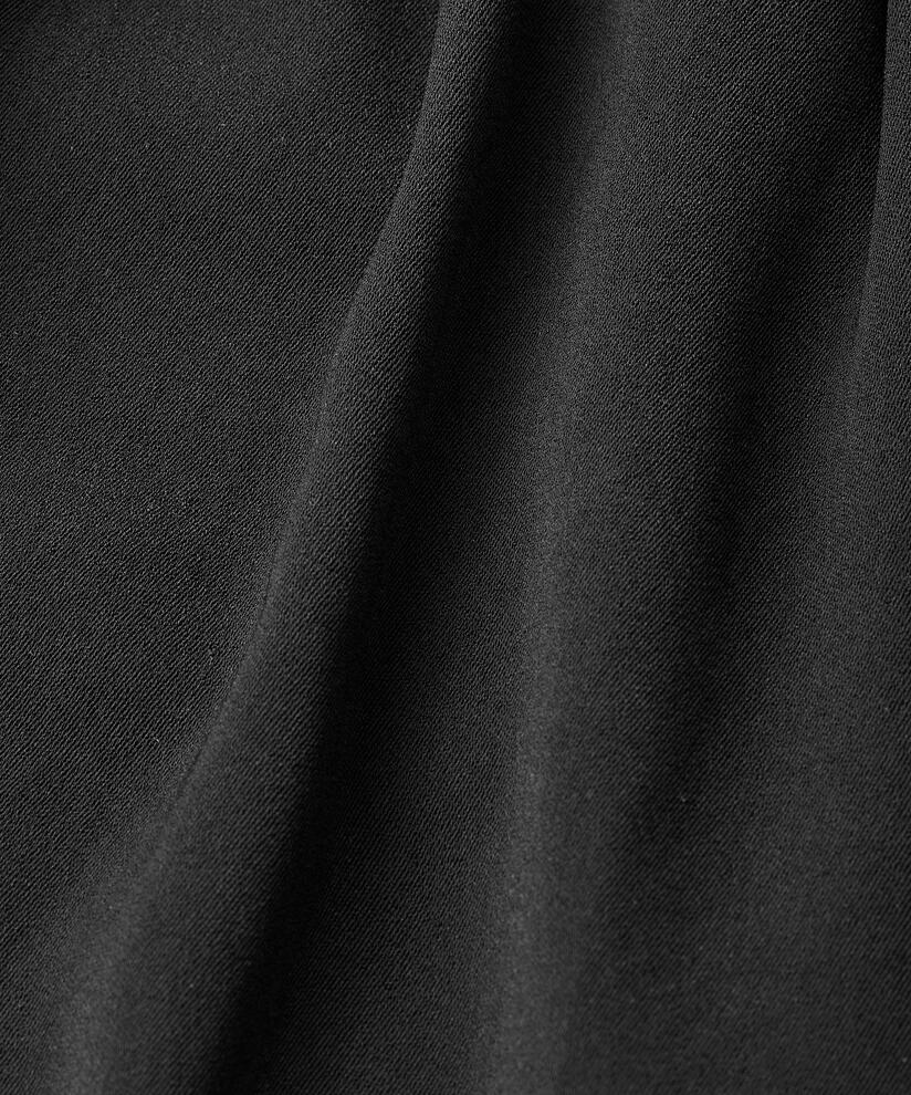 Hose mit hoher Taille und Falten vorne, Black