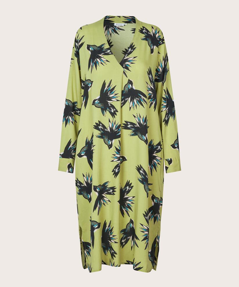 Viskosekleid mit Eingrifftaschen und Seitenschlitz, Fern