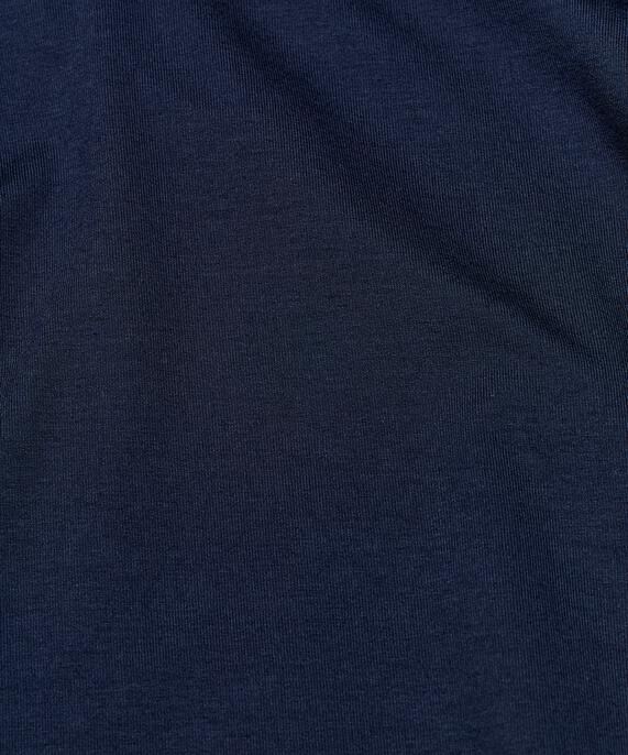 T-Shirt mit V-Ausschnitt aus weichem Jersey, Navy