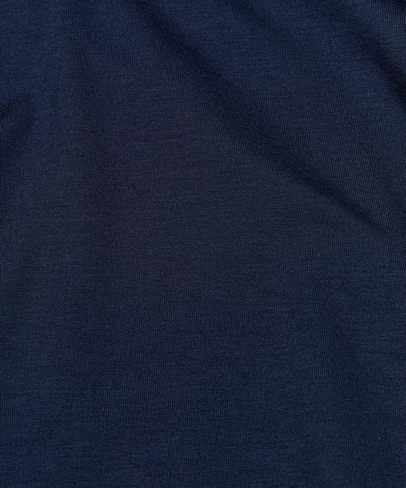 T-Shirt mit V-Ausschnitt aus weichem Jersey, Navy