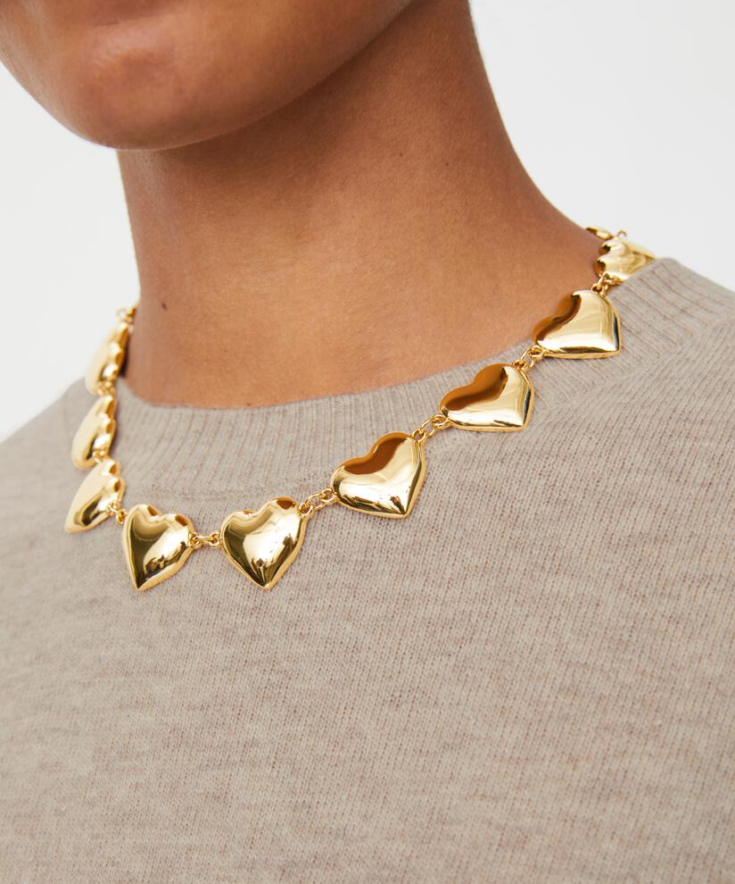 Armband mit vergoldeten Herzen, Gold