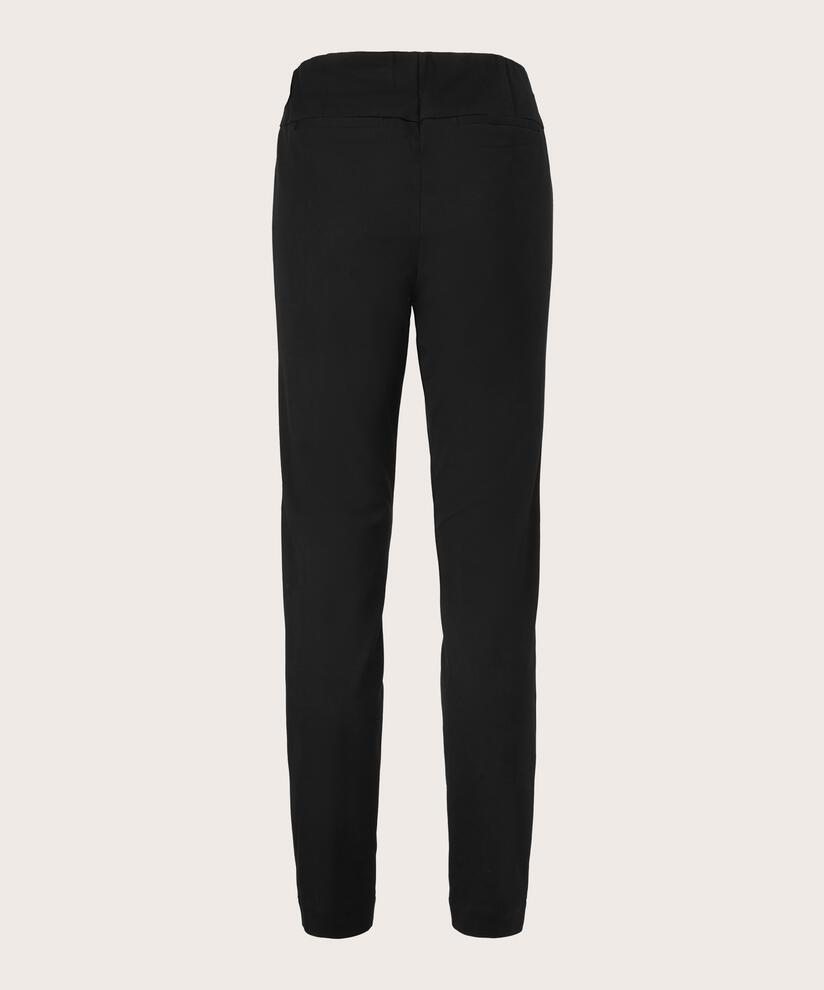 Eng anliegende Hose aus Baumwollstretch, Black