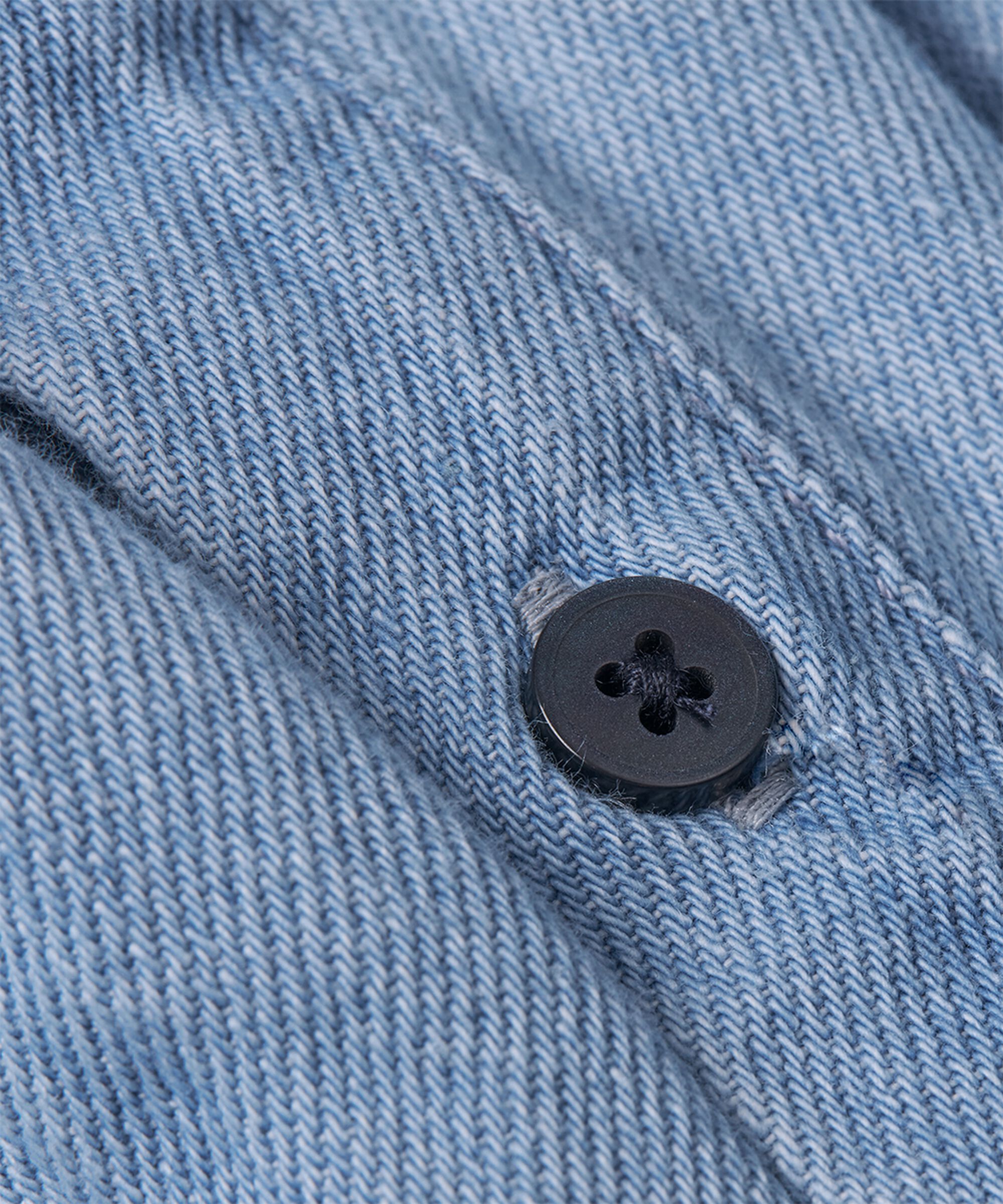 Durchgeknöpftes Jeanskleid mit langen Ärmeln, Light Denim
