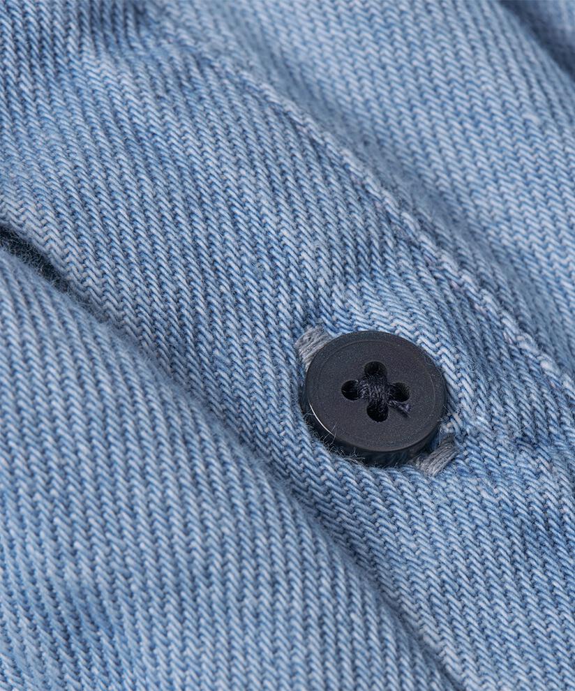 Durchgeknöpftes Jeanskleid mit langen Ärmeln, Light Denim