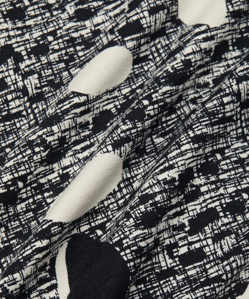 Bedruckte Tunika mit langen Ärmeln, Black