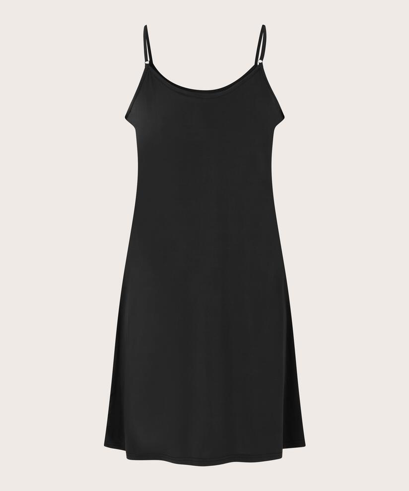 kurzes Unterkleid mit verstellbaren Trägern, Black