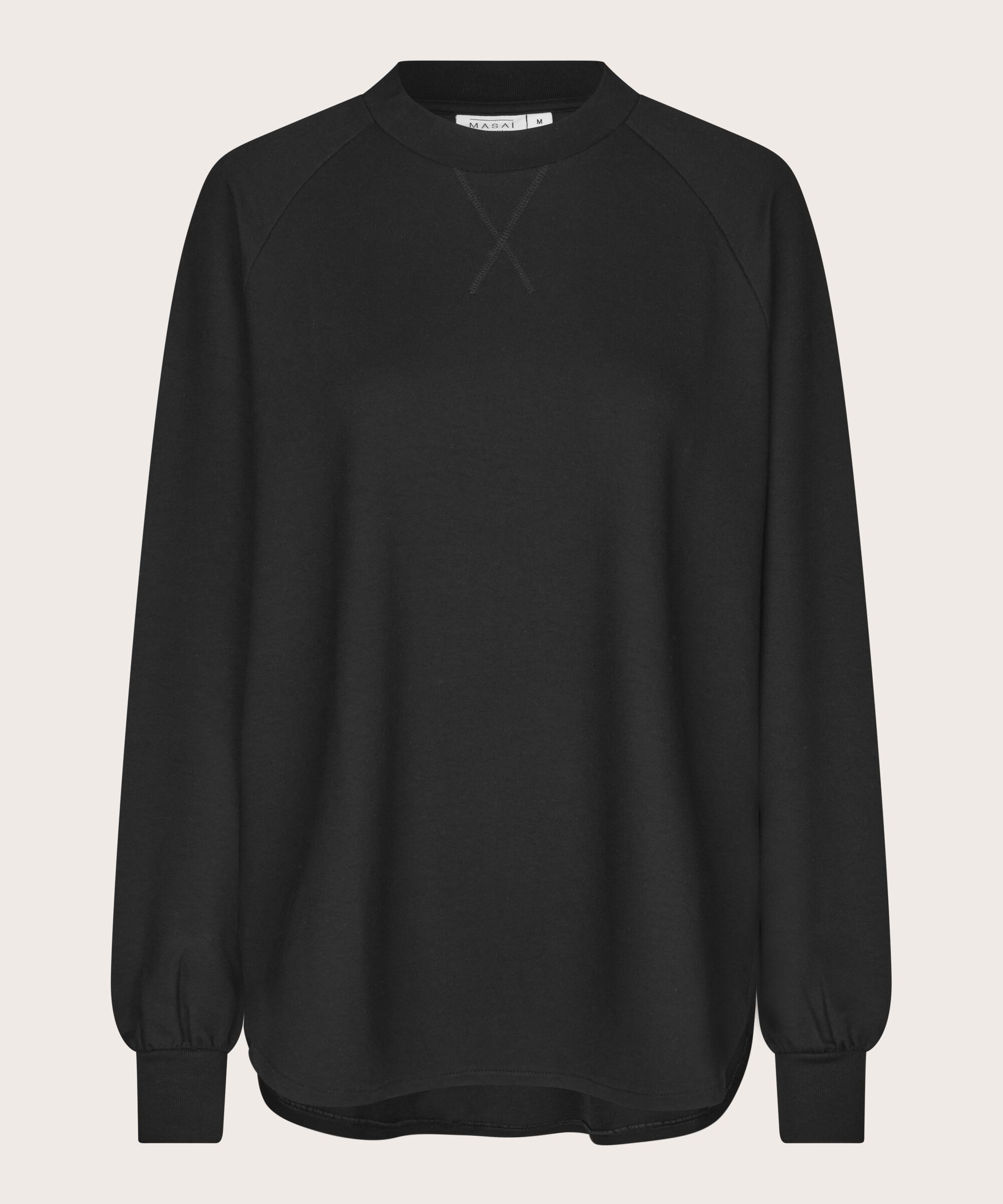 Langarmshirt aus Baumwollmix, Black