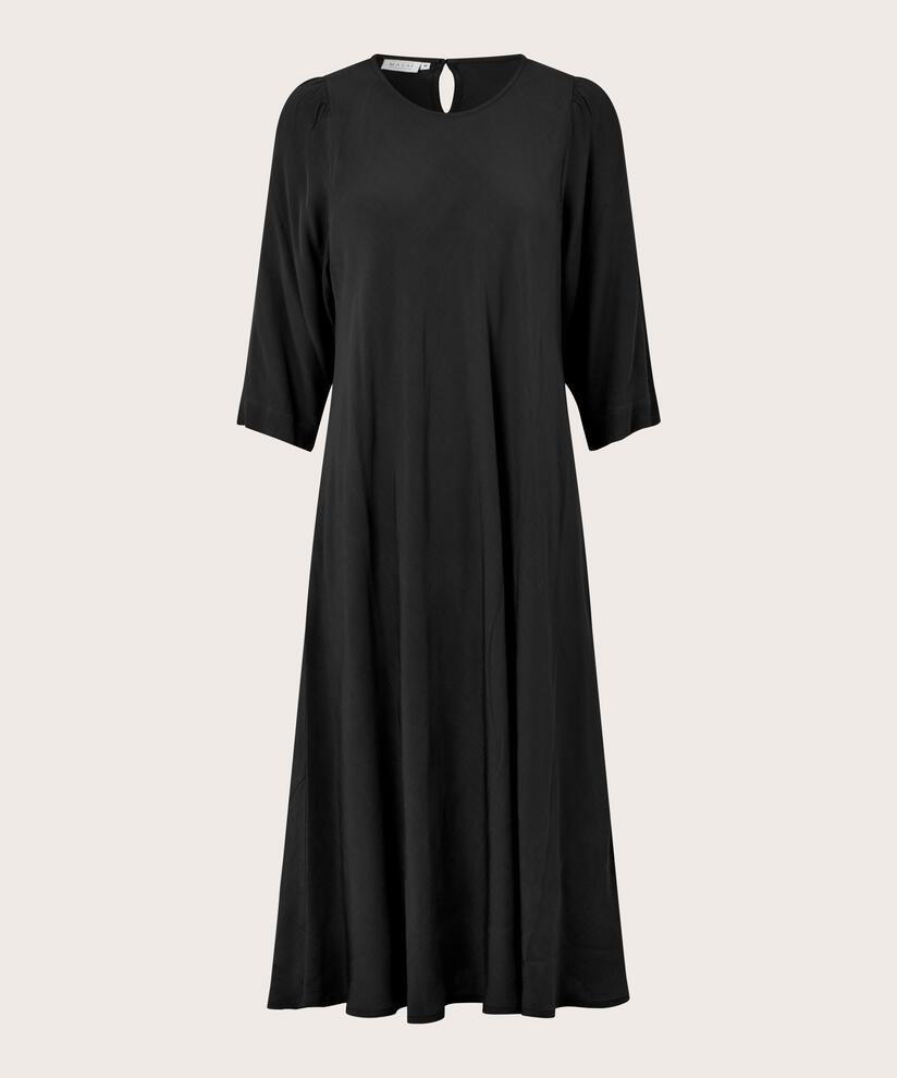VISKOSEKLEID MIT DREVIERTELÄRMELN, Black