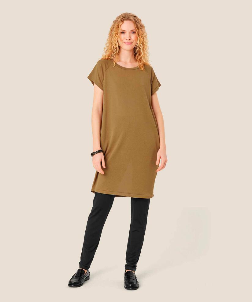 Tunika Mit Rundhalsausschnitt Und Taschen, Dull Gold