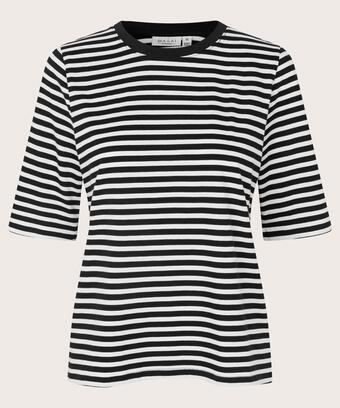 T-Shirt mit Rundhals und 1/2 Ärmeln, Black