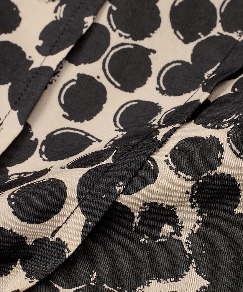 Bedrucktes Kleid mit Eingrifftaschen und elastischem Saum unten, Fog