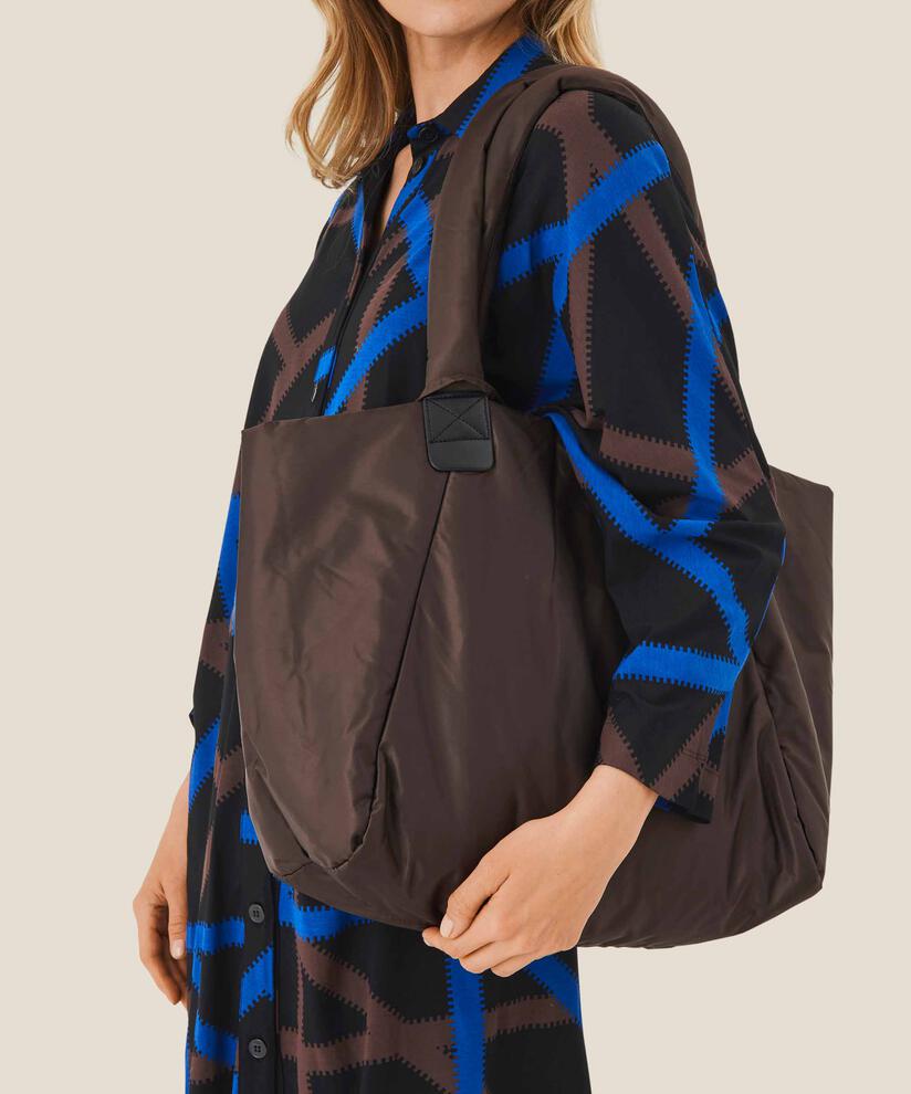 Nylontasche mit Druckknopf, Coffee Bean