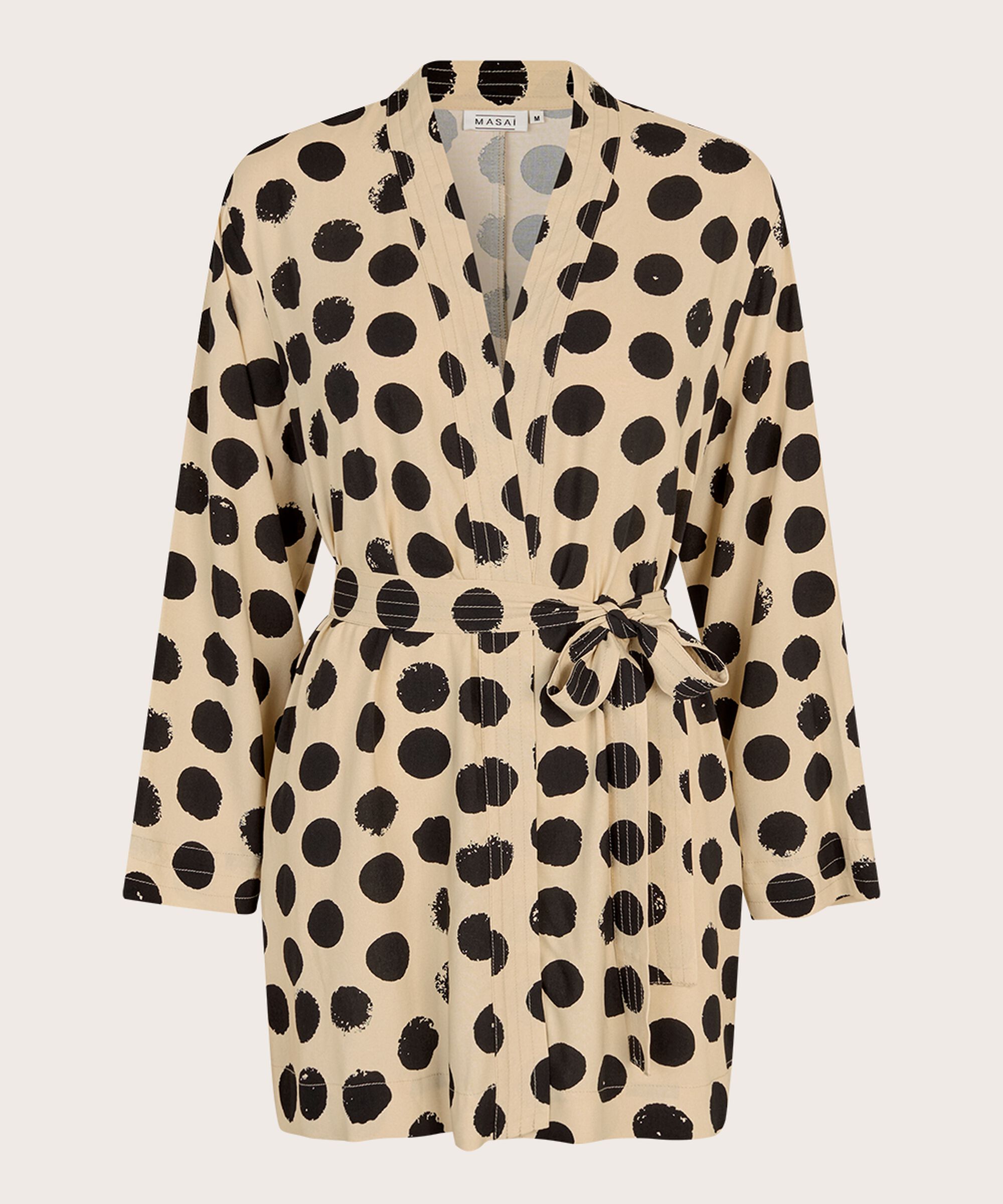 Gepunktete Jacke mit Bindeband in der Taille, Fog