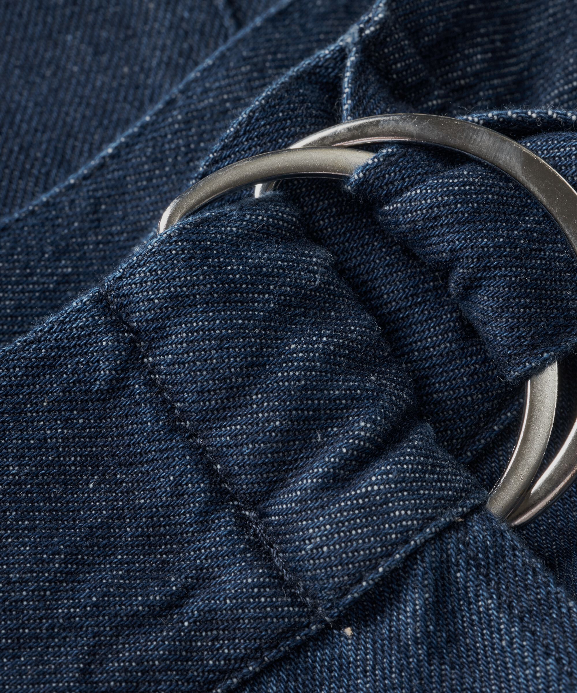 Jeansrock mit Gürtel und Wickeleffekt, Dark Denim
