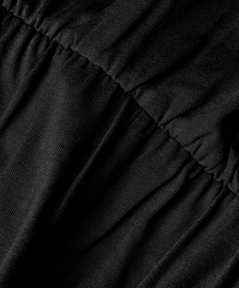 Jersey-Jumpsuit mit V-Ausschnitt und Knöpfen, Black