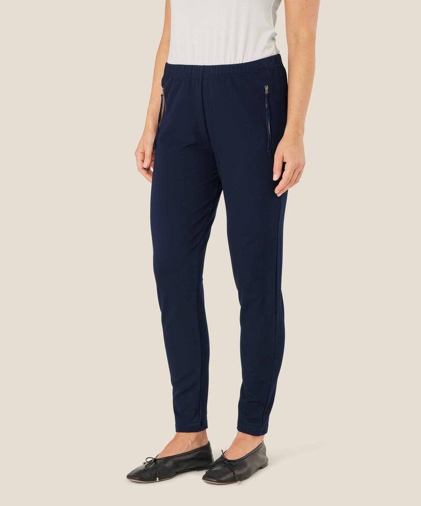 Knöchellange Hose aus Jersey, Navy